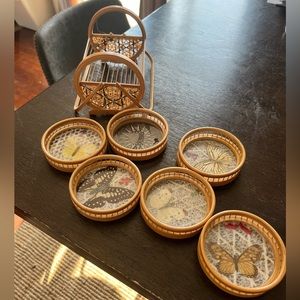 Vintage Wicker Coasters